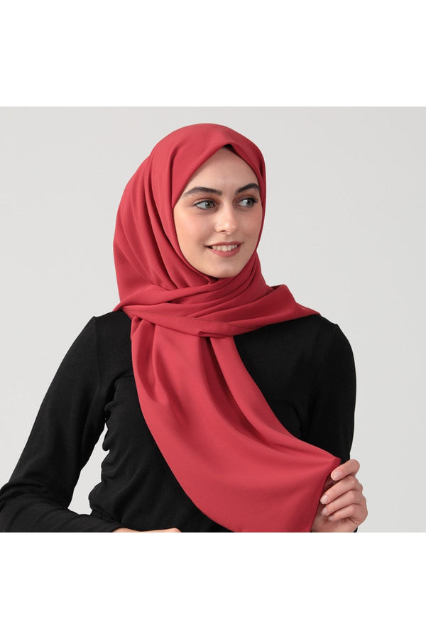 Medine İpeği Eşarp 110 x 110 cm - Vişne