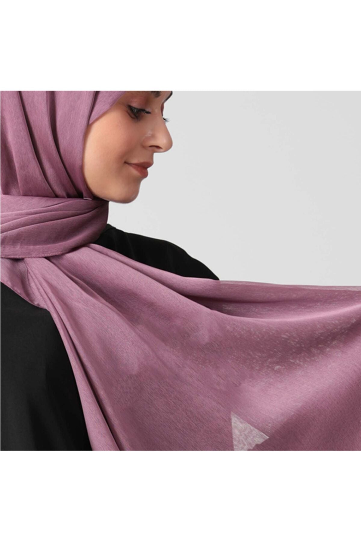 Janjanlı Şifon Şal - Gül Kurusu