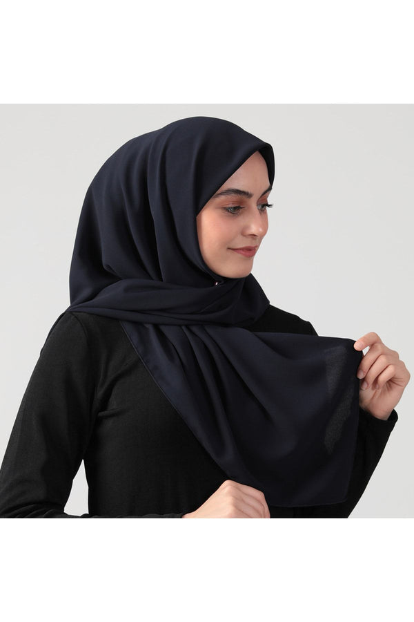 Medine İpeği Eşarp 110 x 110 cm - Lacivert