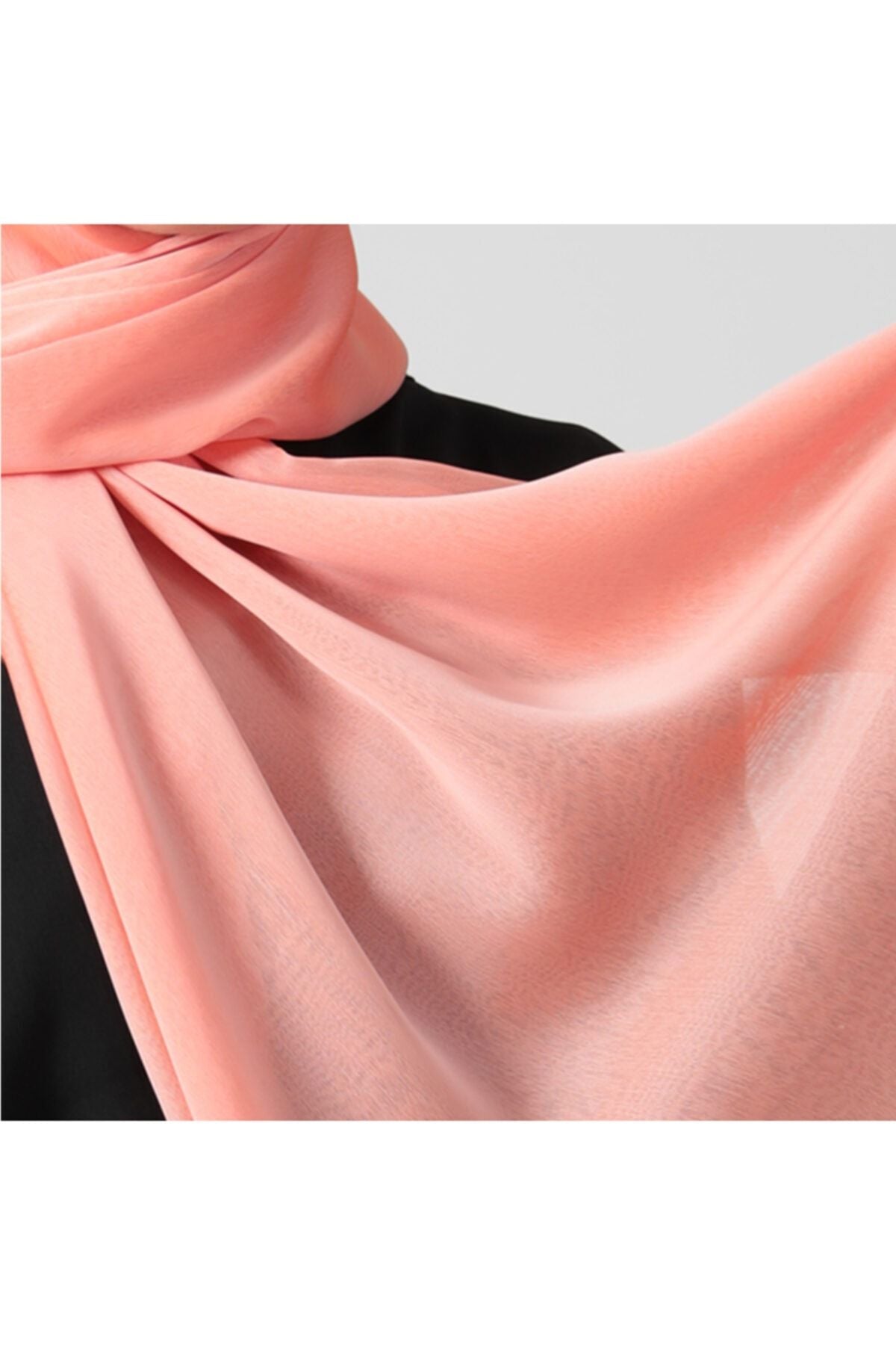 Janjanlı Şifon Şal - Somon