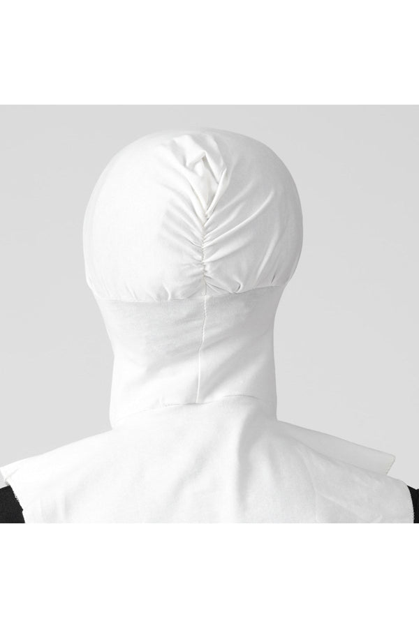 Boyunluklu Hijab Bone - Özel Üretim - Ekru