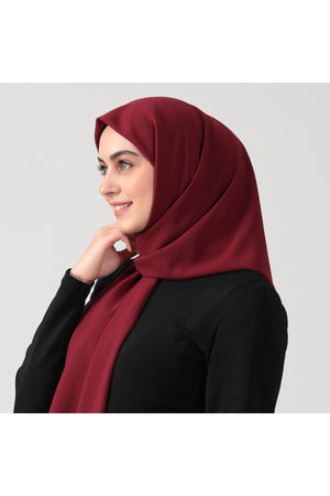 Medine İpeği Eşarp 110 x 110 cm - Bordo