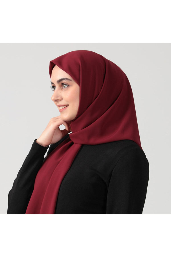 Medine İpeği Eşarp 110 x 110 cm - Bordo