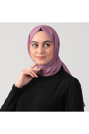 Pamuk Ipek Şal - Düz Renk Şal - Leylak