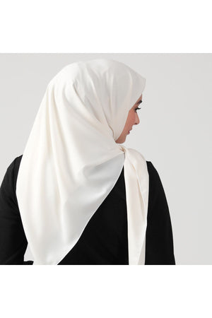 Medine İpeği Eşarp 110 x 110 cm - Krem