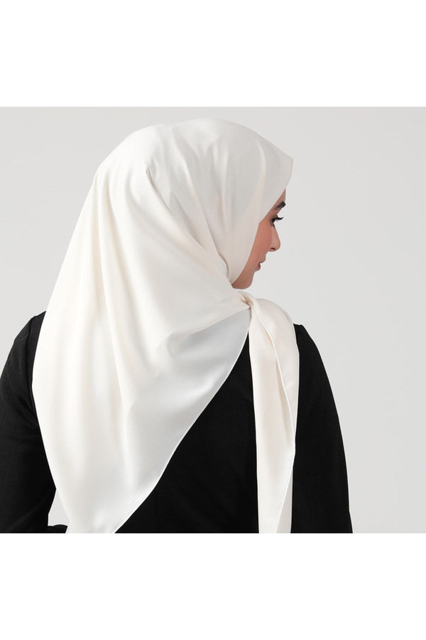 Medine İpeği Eşarp 110 x 110 cm - Krem
