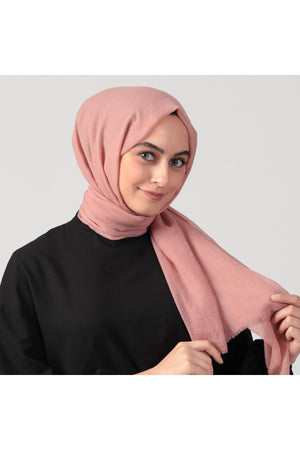 Ultra Ince Pamuk Şal - Pudra