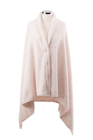 Çıtçıtlı Premium Omuz Şalı Panço - Açık Pudra