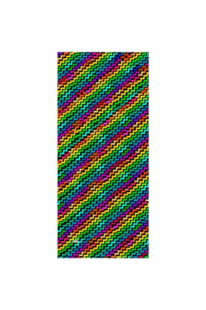 Pamuk İpek Şal - Zigzag Desen - Siyah