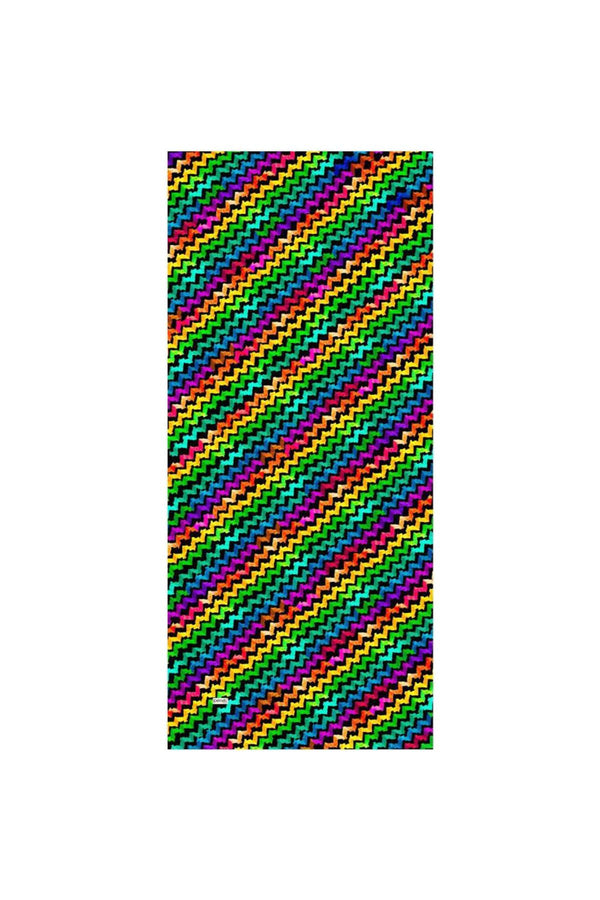 Pamuk İpek Şal - Zigzag Desen - Siyah