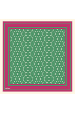 Pamuk Ipek Eşarp - Dalga Desen - Fıstık