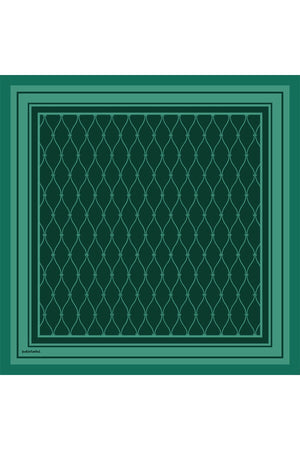 Pamuk Ipek Eşarp - Dalga Desen - Çam Yeşili