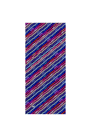 Pamuk Ipek Şal - Zigzag Desen - Laci Fuşya