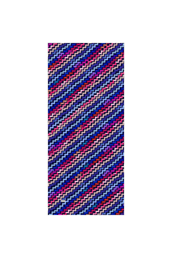 Pamuk Ipek Şal - Zigzag Desen - Laci Fuşya