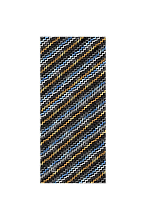 Pamuk Ipek Şal - Zigzag Desen - Siyah Sarı