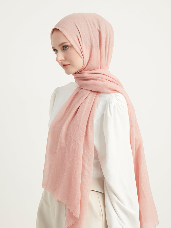 Ultra İnce Şal - Pudra
