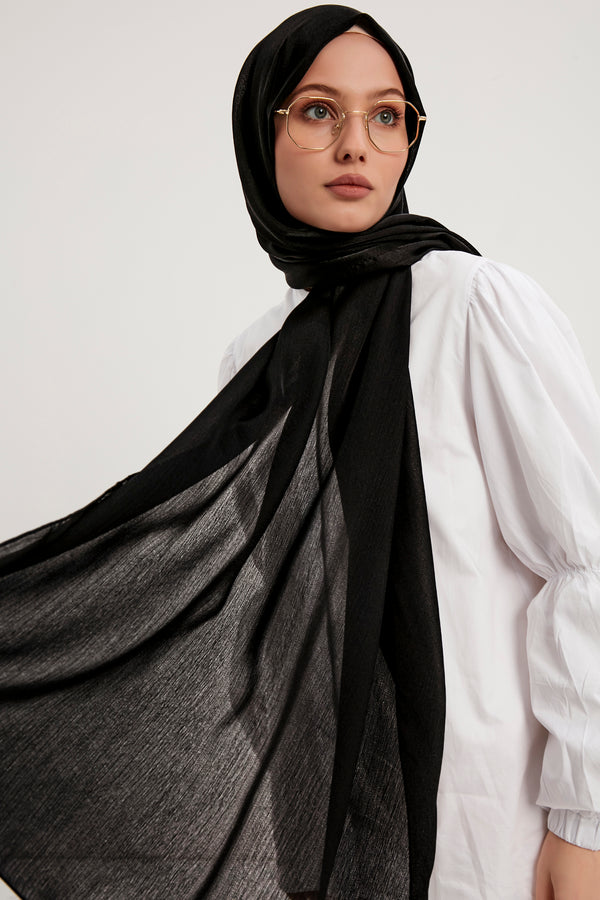 Abiye Şal - Siyah