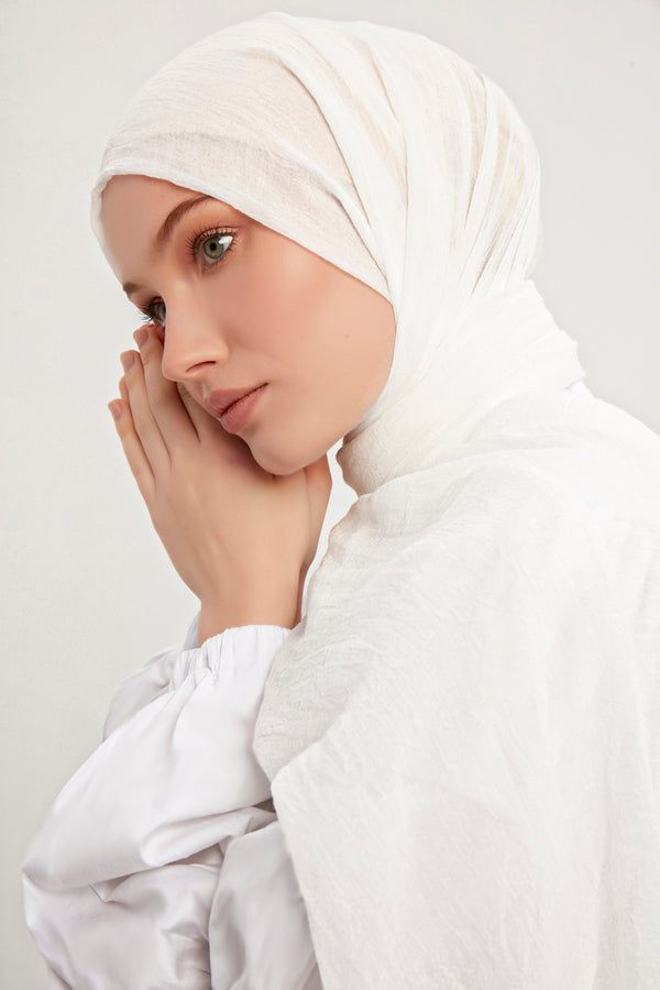Ultra İnce Şal - Beyaz