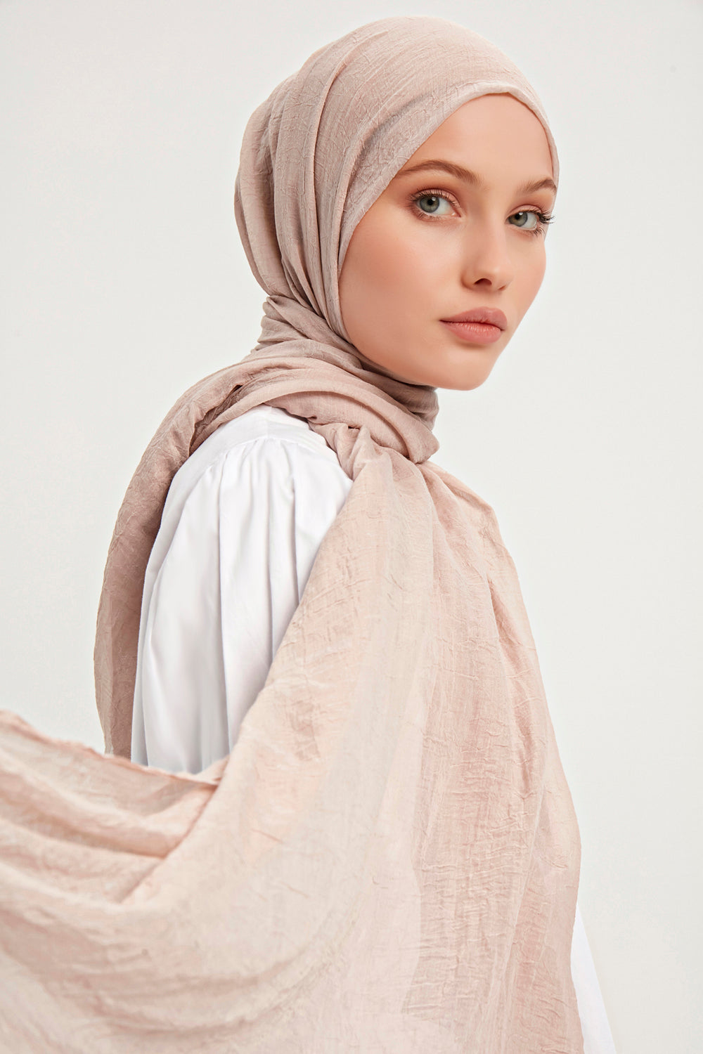 Ultra İnce Şal - Açık Vizon