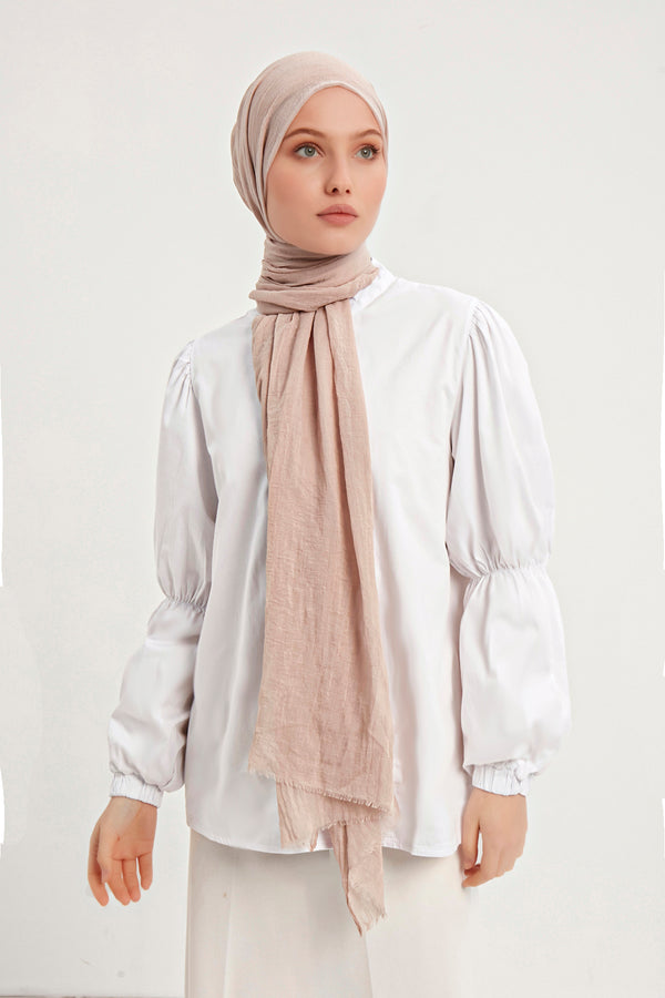 Ultra İnce Şal - Açık Vizon