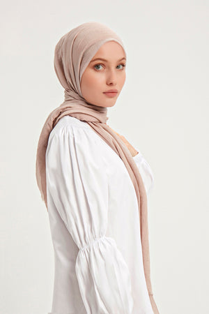 Ultra İnce Şal - Açık Vizon