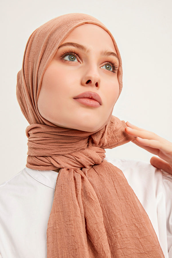 Ultra İnce Şal - Açık Kahve