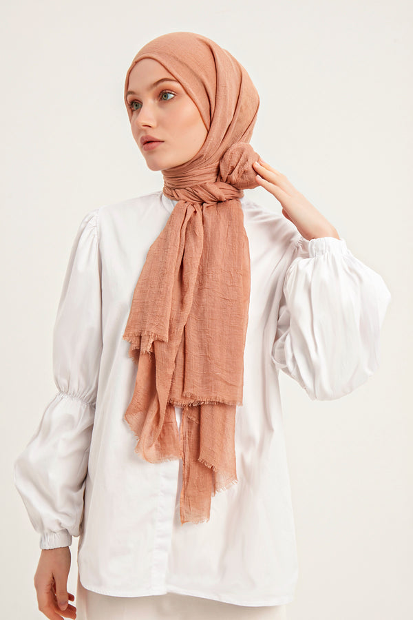Ultra İnce Şal - Açık Kahve