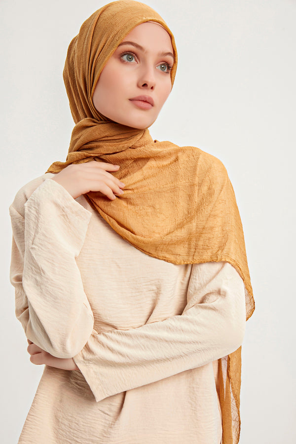 Ultra İnce Şal - Hardal