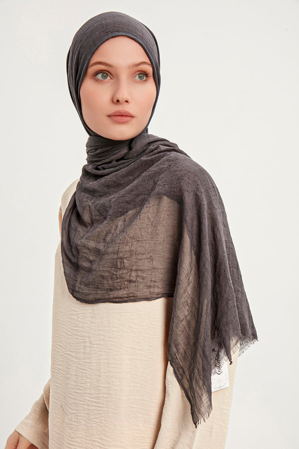 Ultra İnce Şal - Koyu Füme