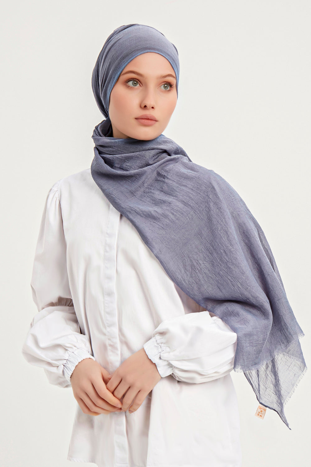 Ultra İnce Şal - Antrasit Mavi