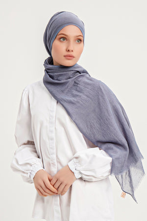 Ultra İnce Şal - Antrasit Mavi