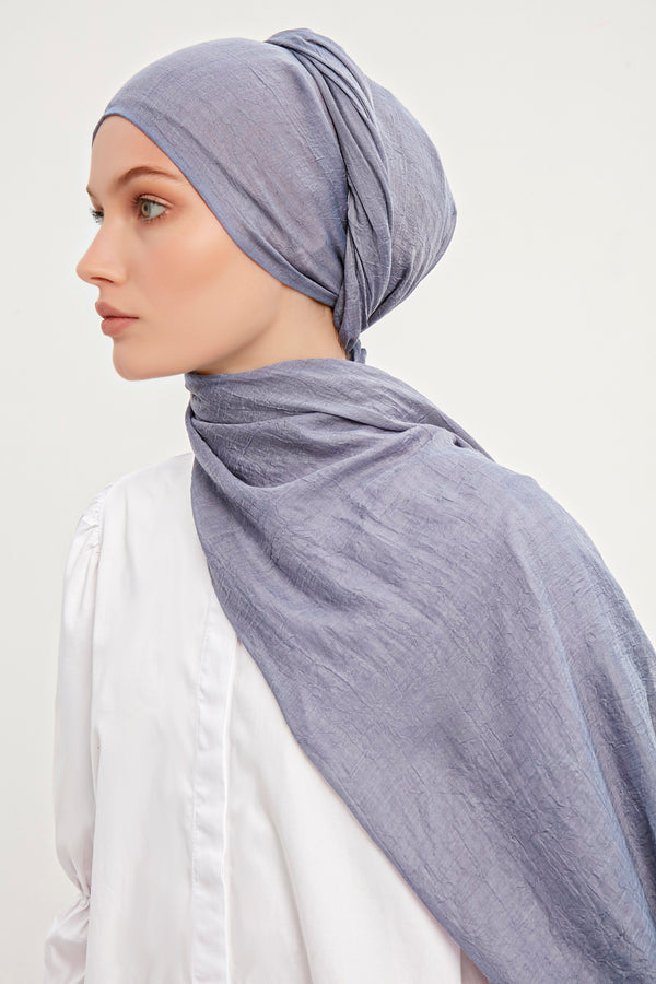 Ultra İnce Şal - Antrasit Mavi