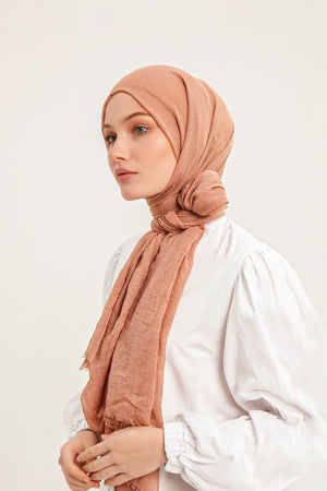 Ultra İnce Şal - Açık Kahve