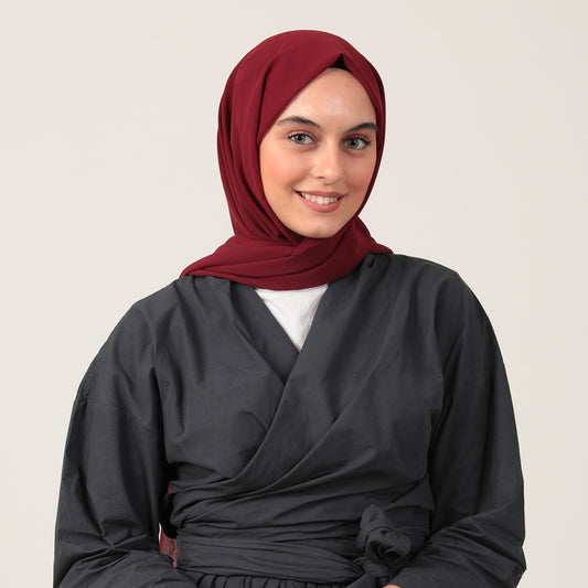 Şifon Şal - Bordo