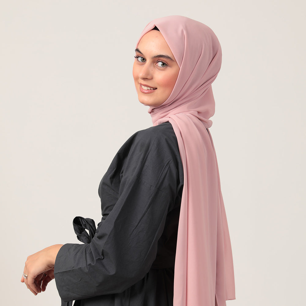 Şifon Şal - Açık Pembe