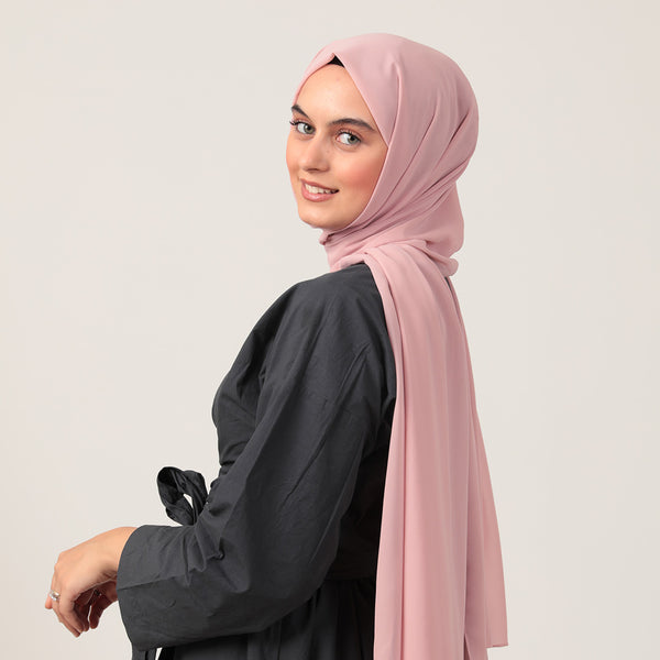 Şifon Şal - Açık Pembe