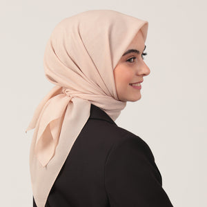 Yazlık Denim Eşarp - Krem