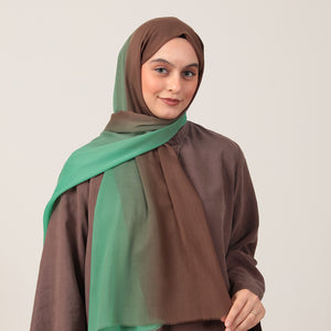 Degrade Şal - Kahve Yeşil