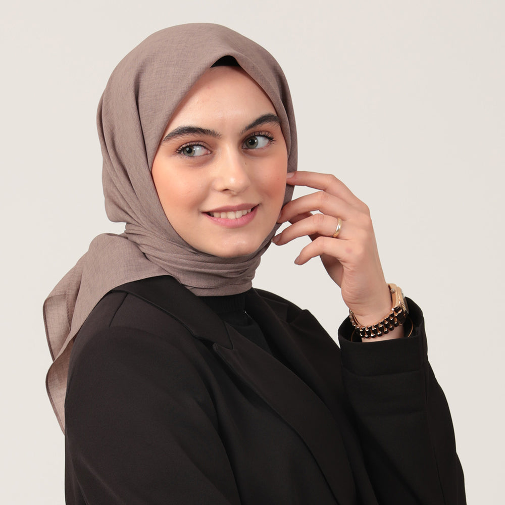 Yazlık Denim Eşarp - Vizon