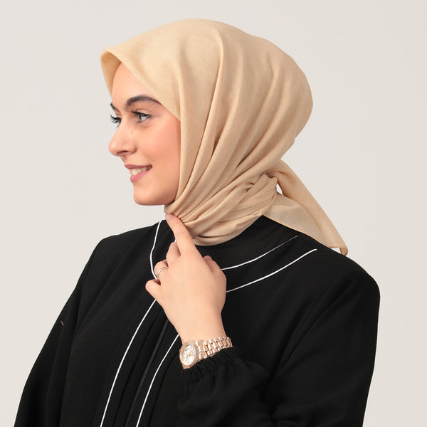Yazlık Denim Eşarp - Açık Gold