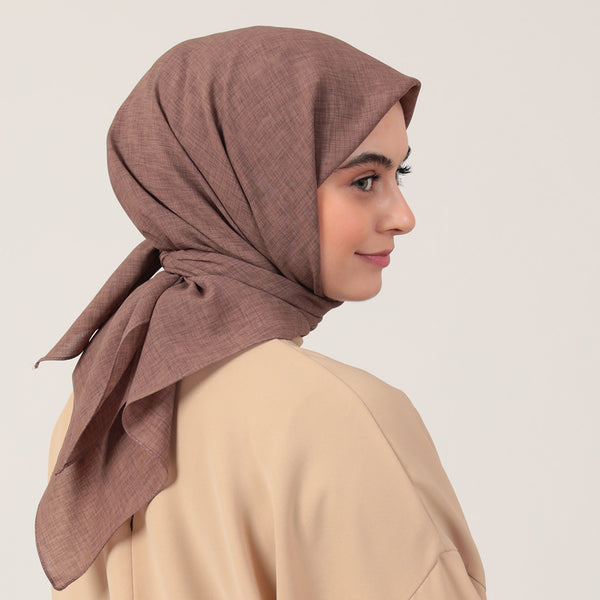 Yazlık Denim Eşarp - Koyu Vizon