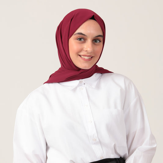 Şifon Şal - Vişne