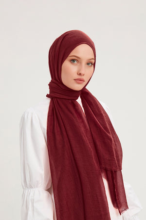 Ultra İnce Şal - Bordo