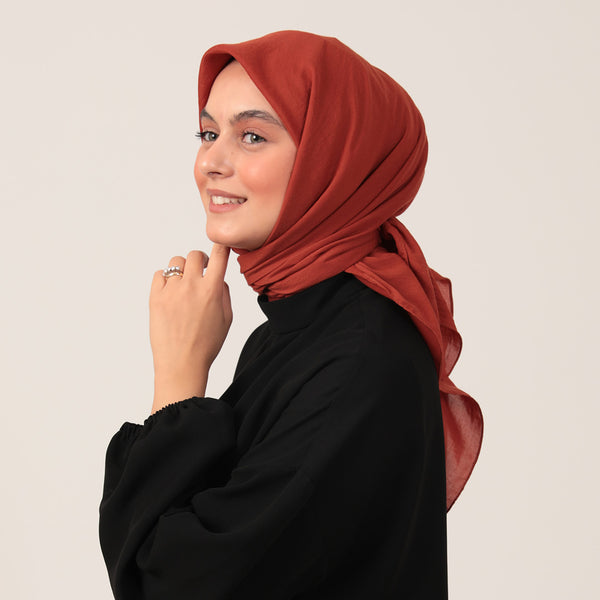 Bambu Pamuk Eşarp - Tarçın