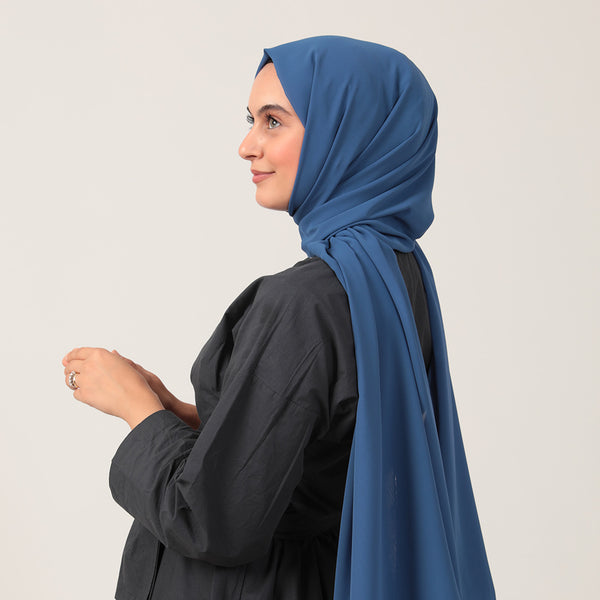 Şifon Şal - İndigo