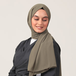 Şifon Şal - Ceviz Yeşili