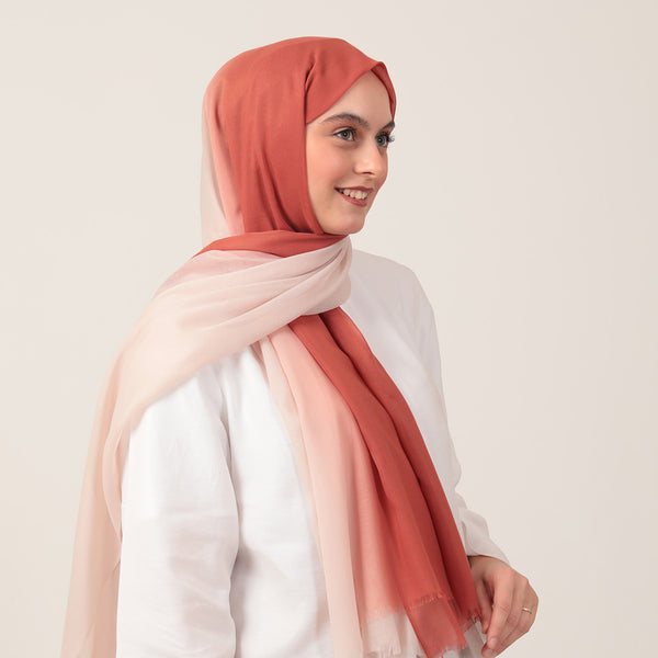 Degrade Şal - Kiremit