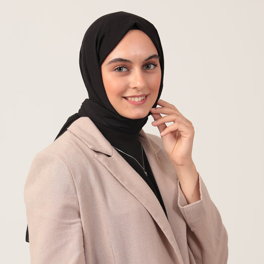 Bambu Pamuk Şal - Siyah