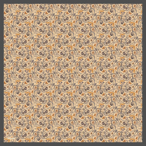 Aurora Desenli Janjan Eşarp - Etnik Bahar - Gri