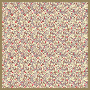 Aurora Desenli Janjan Eşarp - Etnik Bahar - Yağ Yeşili